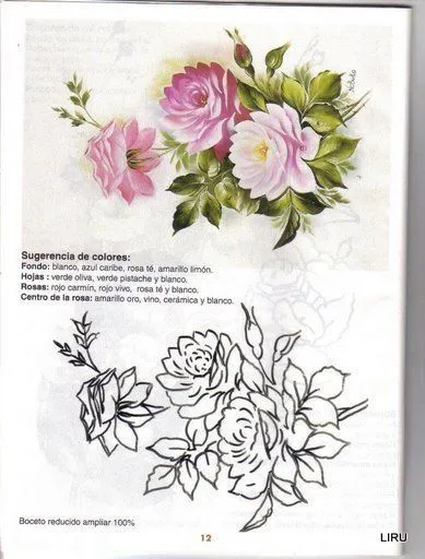 imagenes de flores para pintar en tela