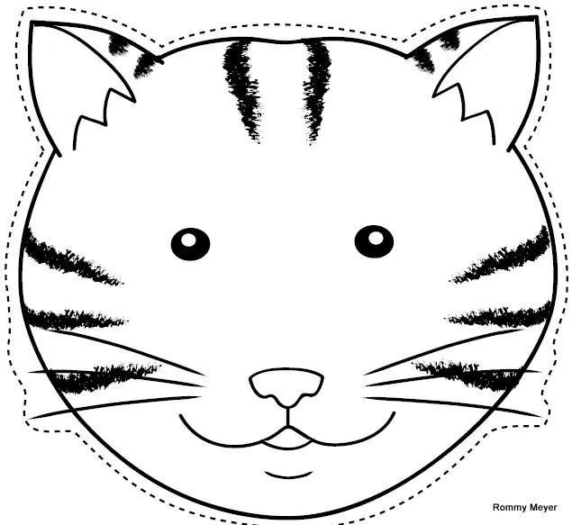 Gato para colorear infantil - Imagui