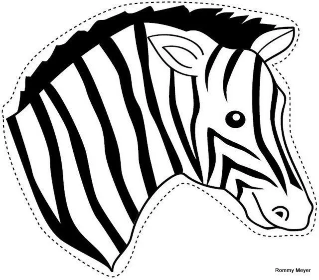 Caras de cebras para colorear - Imagui