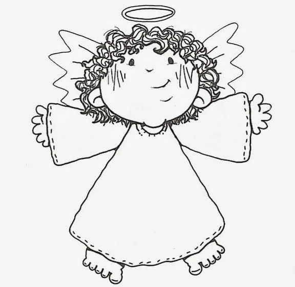 Imagenes y fotos: Angeles de Navidad para Colorear, parte 1 Imagenes y fotos: Angeles de Navidad para Colorear, parte 1