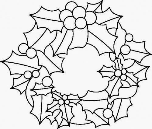 Imagenes y fotos: Dibujos de Coronas Navideñas para Colorear, parte 2 Imagenes y fotos: Dibujos de Coronas Navideñas para Colorear, parte 2
