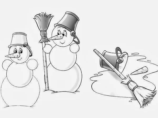 Imagenes y fotos: Dibujos de Muñecos de Nieve para Colorear, parte 2 Imagenes y fotos: Dibujos de Muñecos de Nieve para Colorear, parte 2