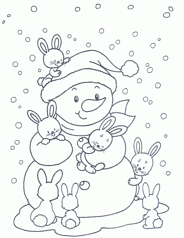 Imagenes y fotos: Dibujos de Muñecos de Nieve para Colorear, parte 4