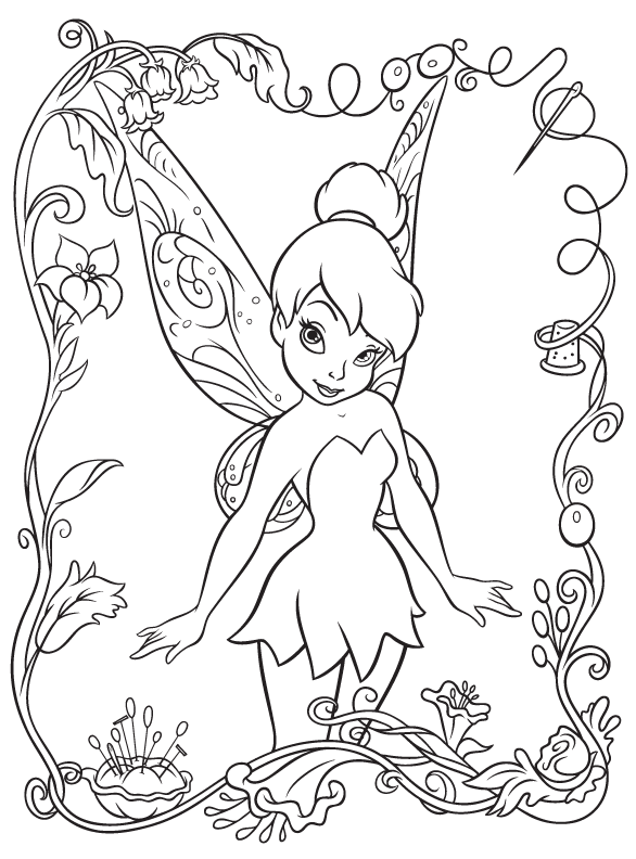 Imagenes y fotos: Dibujos de Tinkerbell para Pintar, parte 4