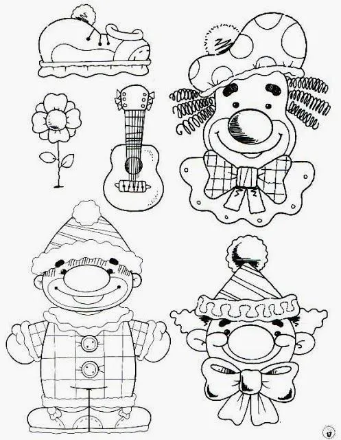 Imagenes y fotos: Payasos para Colorear, parte 6 Imagenes y fotos: Payasos para Colorear, parte 6