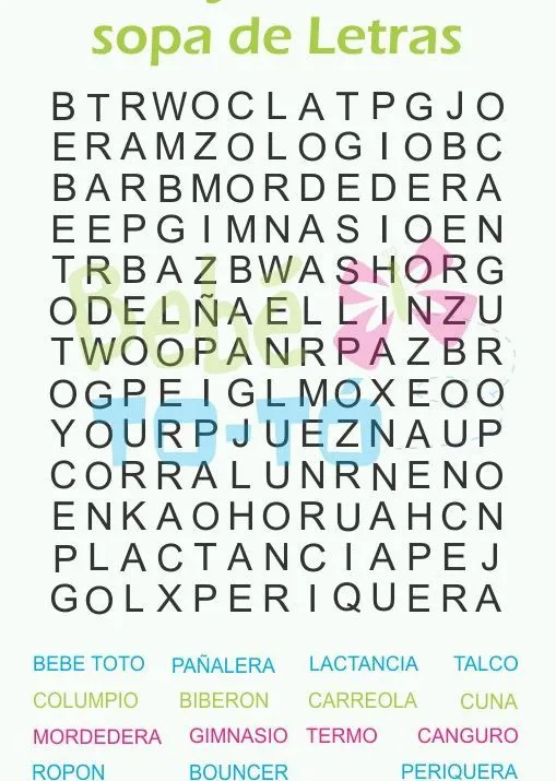Imagenes y fotos: Sopa de Letras para Niños, parte 2 Imagenes y fotos: Sopa de Letras para Niños, parte 2