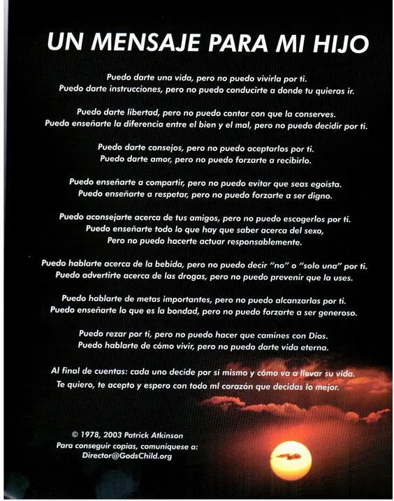 Imágenes con frases de Amor para dedicar a un hijo – Información ...