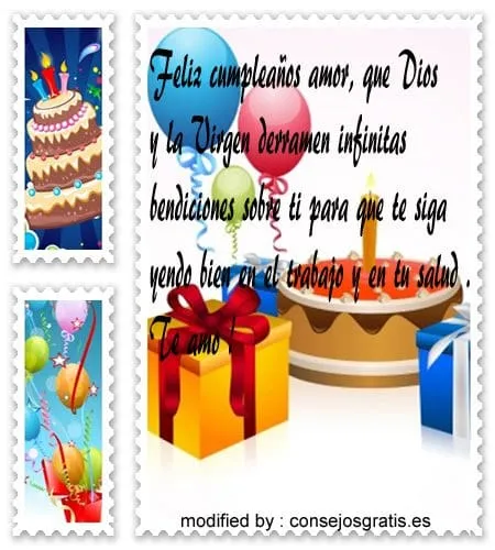 Postales con frases bonitas de cumpleaños para mi esposo ...