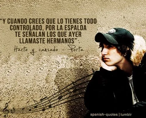 Imagenes de frases de canciones de porta - Imagui