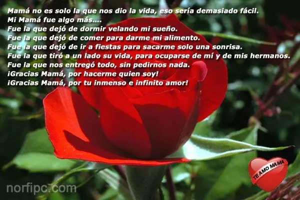 Imágenes decoradas con frases y versos para el día de las madres