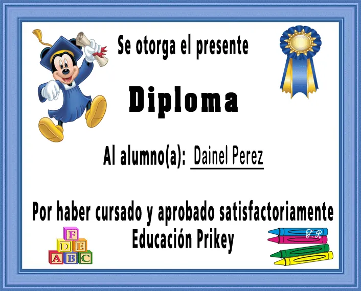 Imágenes, Frases y Reflexiones: DIPLOMAS PARA ALUMNOS GRADUADOS DE ...