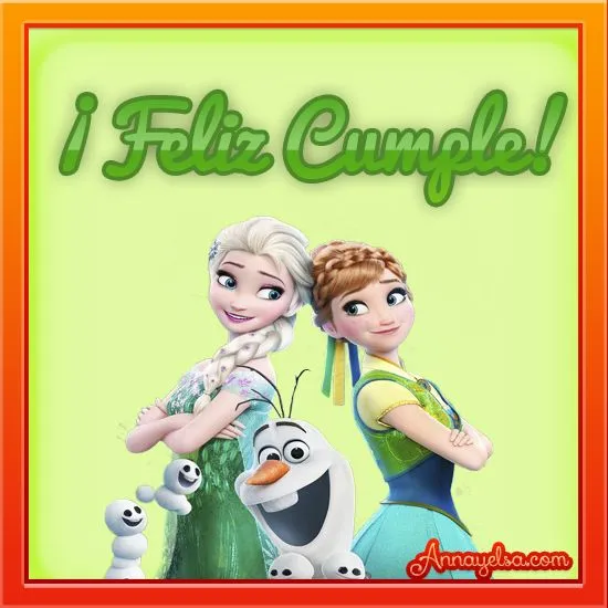 Imágenes de Frozen con frase Feliz Cumpleaños | -Tu sitio de Frozen -