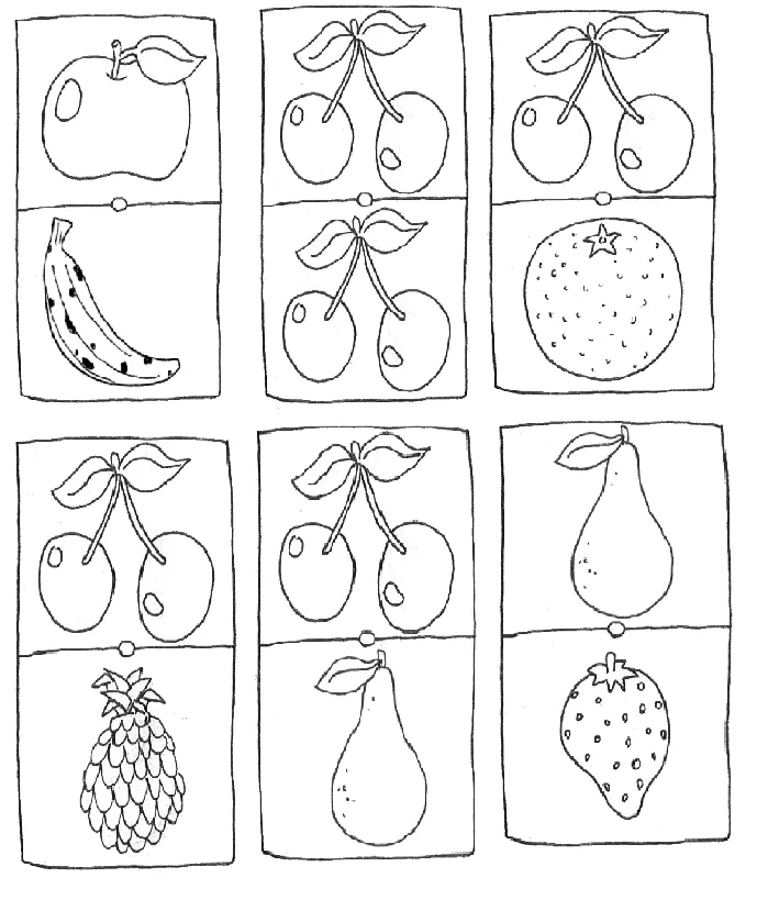 Imágenes de frutas y verduras en inglés para colorear - Imagui