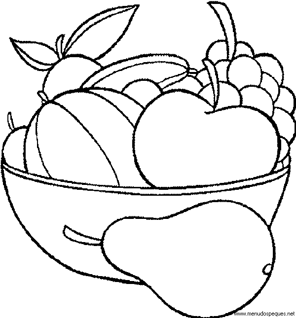 Dibujo de un frutero con frutas para colorear - Imagui Dibujo de un frutero con frutas para colorear - Imagui