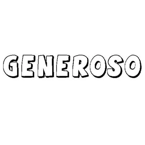 Imprimir: GENEROSO: Dibujos para colorear