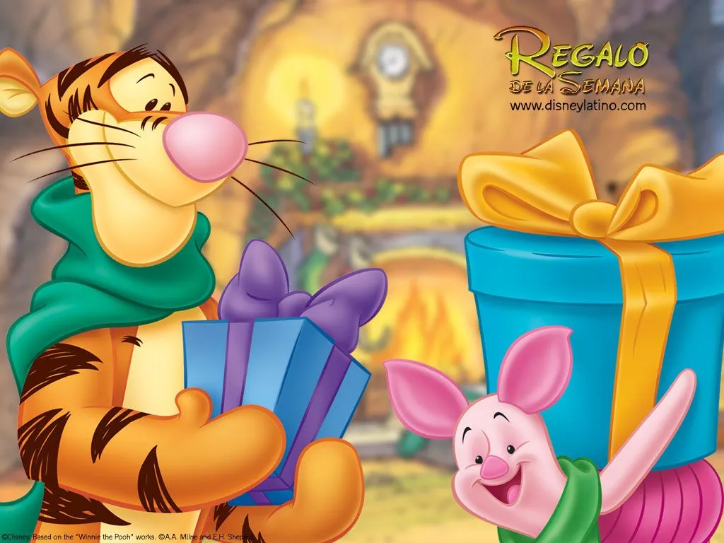 Fondos infantiles Disney de Navidad - Winnie the Pooh Fondos infantiles Disney de Navidad - Winnie the Pooh