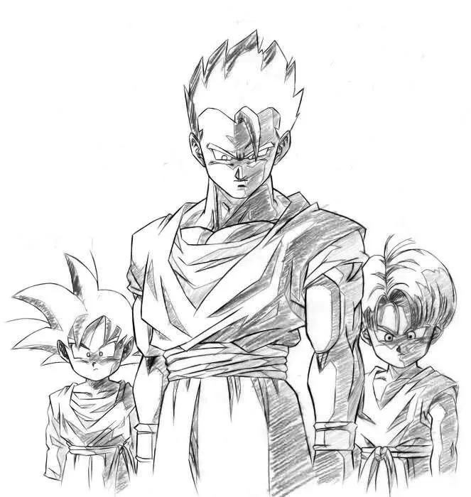 Goten y Trunks para colorear - Imagui