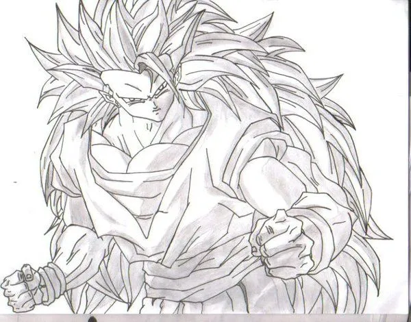 Dibujos goku en grande a lapiz - Imagui