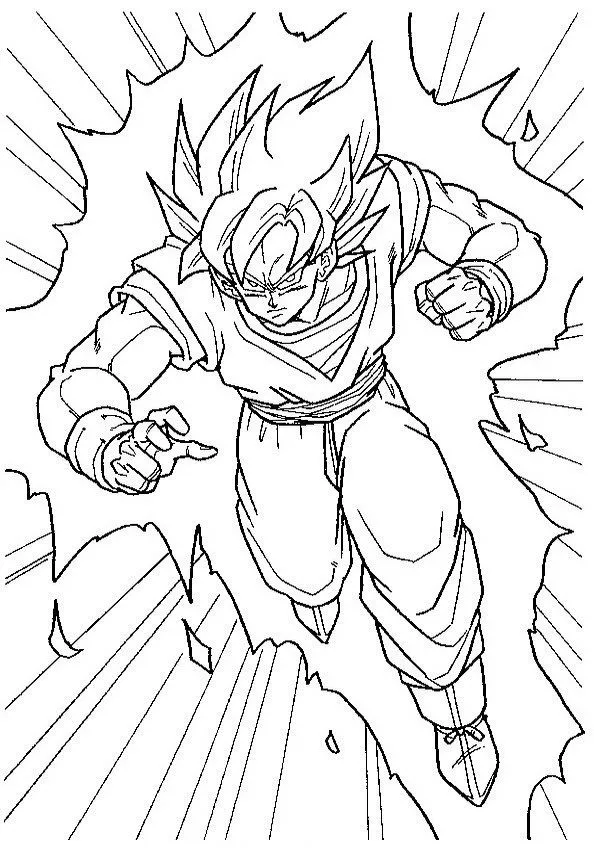 Imagenes de goku fase dios para dibujar