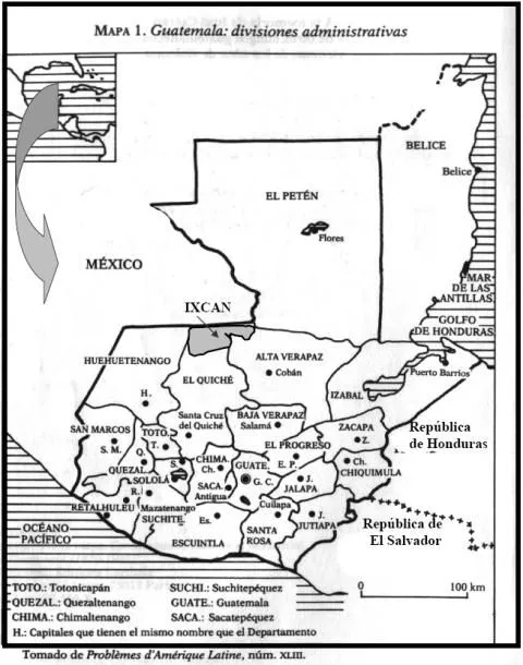 IMAGENES GRATIS: MAPA DE GUATEMALA PARA COLOREAR