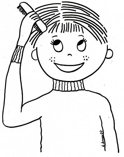 Imagenes de habitos de aseo personal para colorear - Imagui
