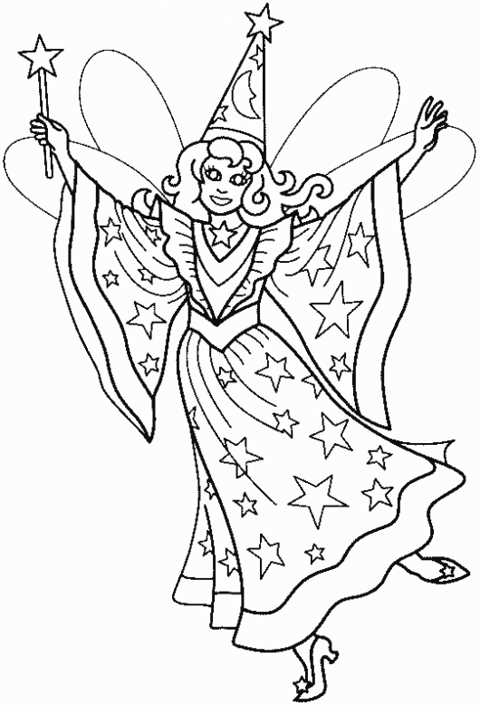 Dibujo de Hadas para colorear. Dibujos infantiles de Hadas ...