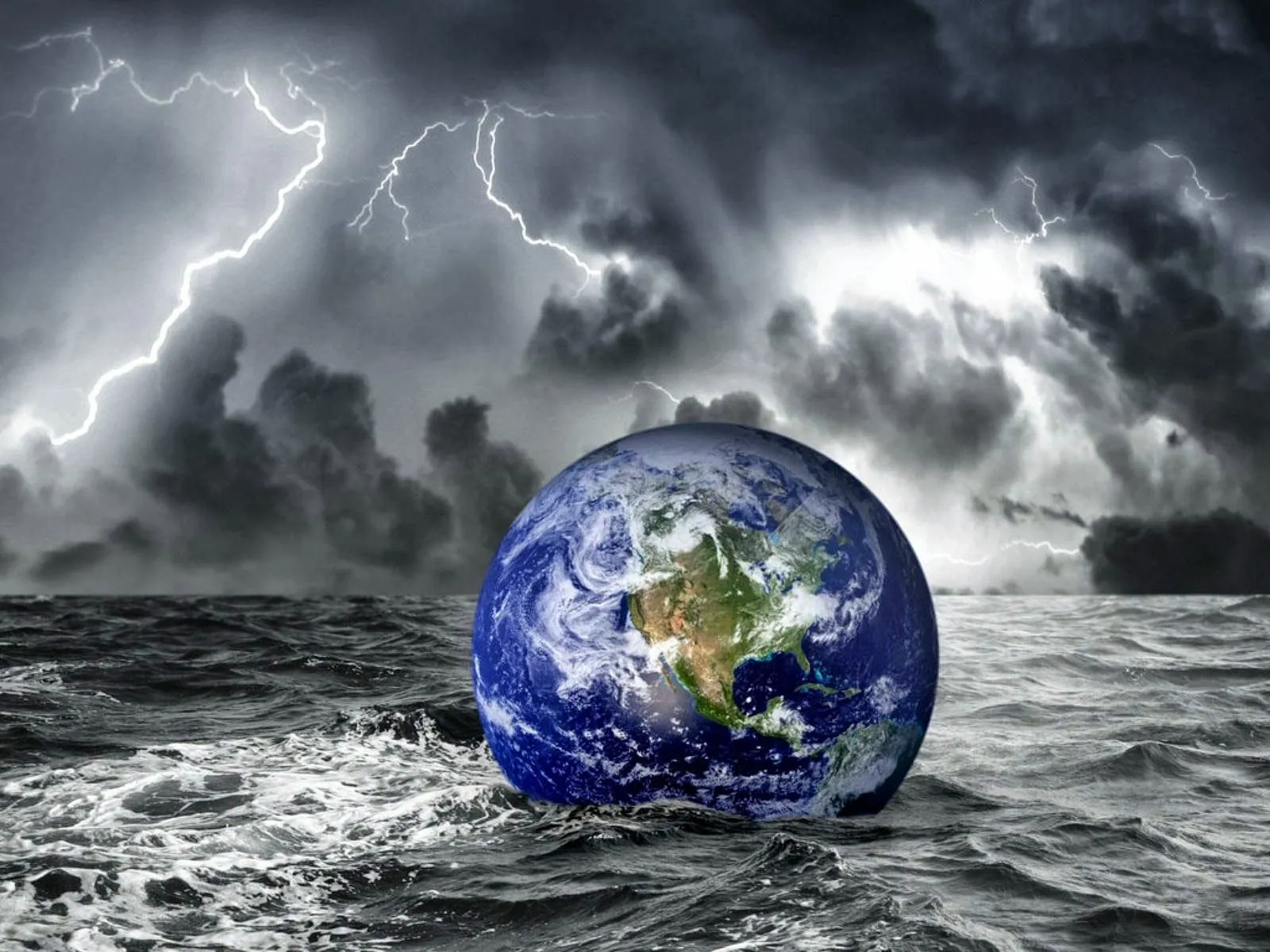 Imágenes Hilandy: Fondo de Pantalla Abstracto planeta tierra en el mar