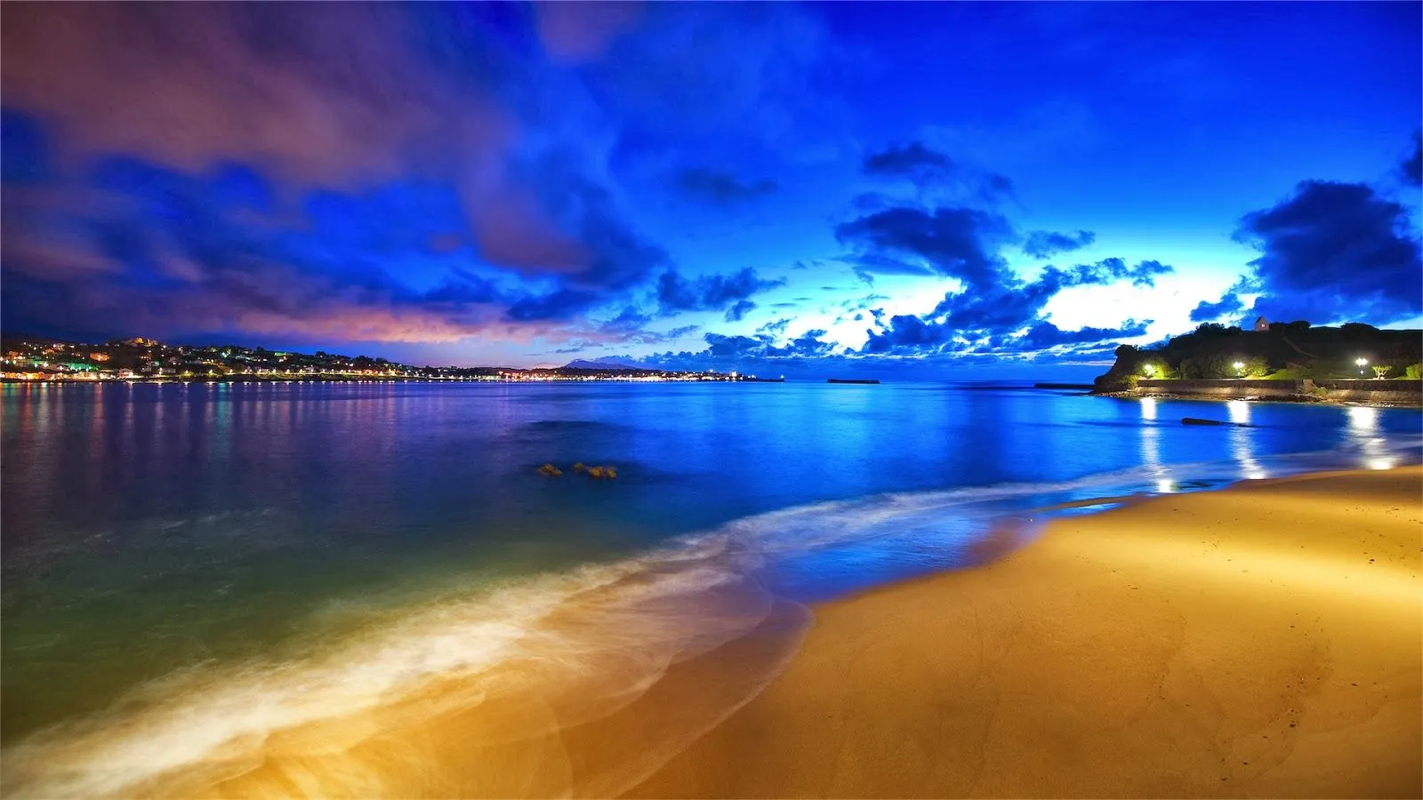 Imágenes Hilandy: Fondo de Pantalla Paisaje en la noche playa Imágenes Hilandy: Fondo de Pantalla Paisaje en la noche playa