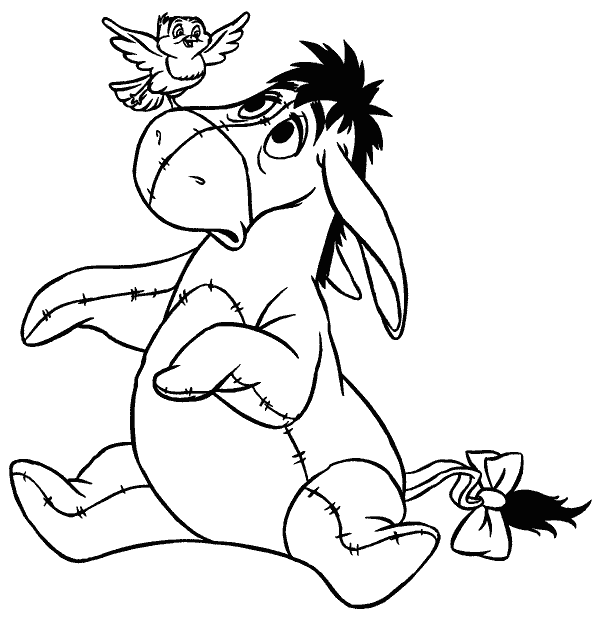 Imágenes Hilandy: Imagen para colorear Eeyore Imágenes Hilandy: Imagen para colorear Eeyore