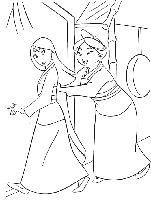 Imagen para colorear Mulan | Imagenes.Horabuena.com Imagen para colorear Mulan | Imagenes.Horabuena.com