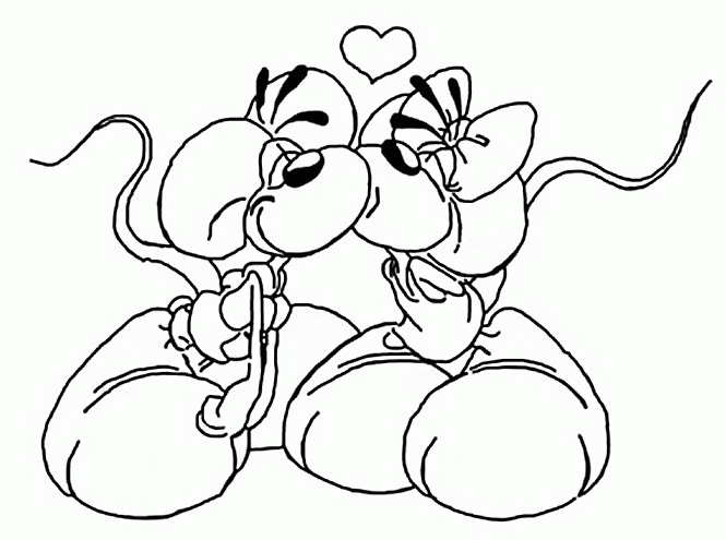 Imagenes Hilandy: Imagen para colorear ratas enamoradas Imagenes Hilandy: Imagen para colorear ratas enamoradas