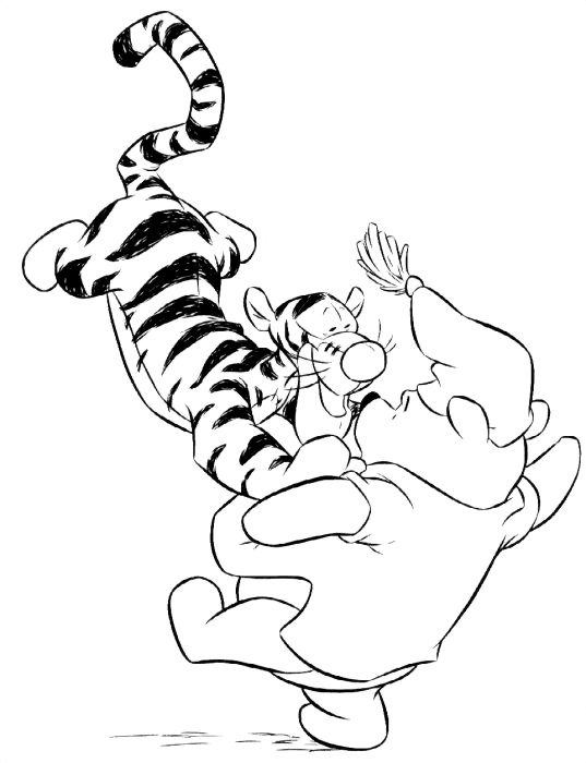 Imágenes Hilandy: Imagen para colorear tiger y winnie the pooh Imágenes Hilandy: Imagen para colorear tiger y winnie the pooh