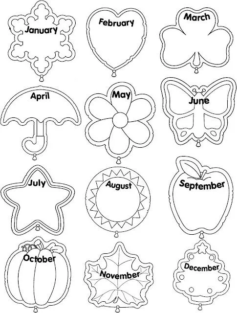 TE CUENTO UN CUENTO: Meses del año en inglés para colorear TE CUENTO UN CUENTO: Meses del año en inglés para colorear