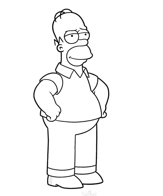 Dibujo para colorear a homero - Imagui