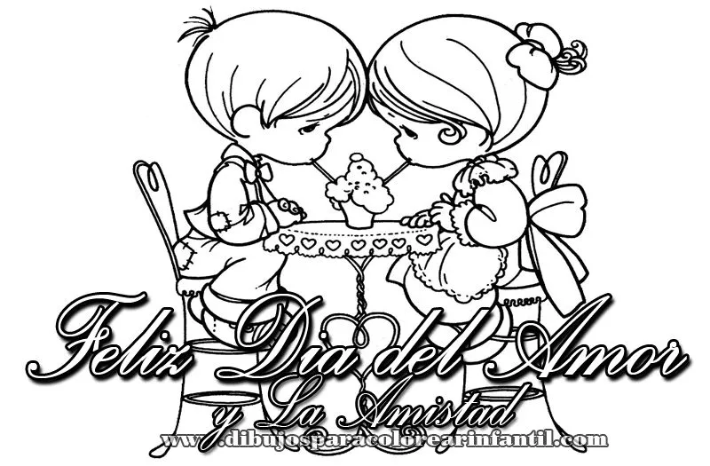 Dibujos para colorear del 14 de febrero dia del amor y la amistad ...