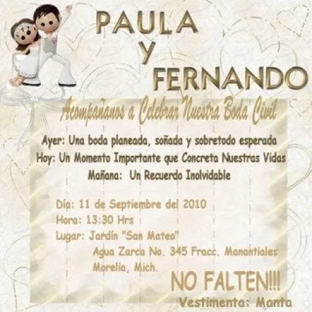 Invitaciones para la boda civil - Foro Organizar una boda - bodas ... Invitaciones para la boda civil - Foro Organizar una boda - bodas ...