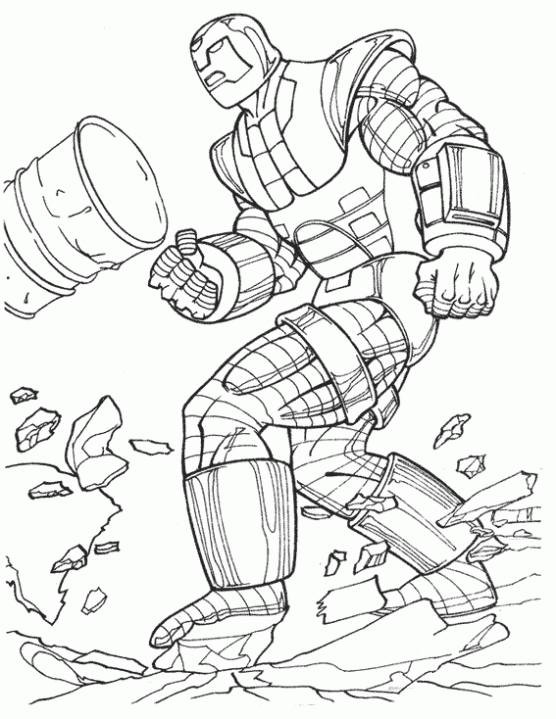 Dibujo de Iron Man para colorear. Dibujos infantiles de Iron Man ...