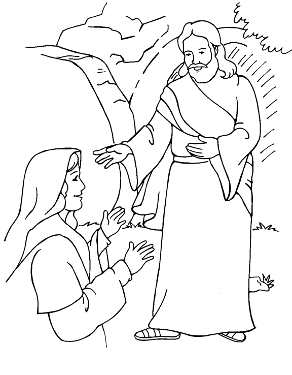 Imagenes de Jesus: y maria para colorear