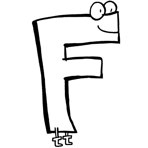 Letra f para colorear - Imagui