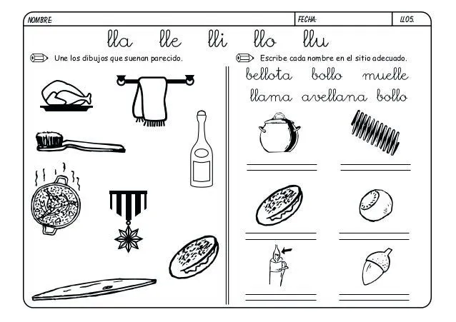Imagenes con la letra lla lle lli llo llu - Imagui