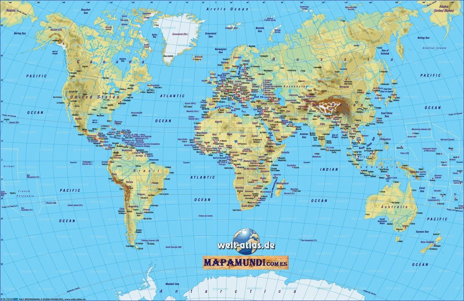 Mapamundi mudo político - Imagui