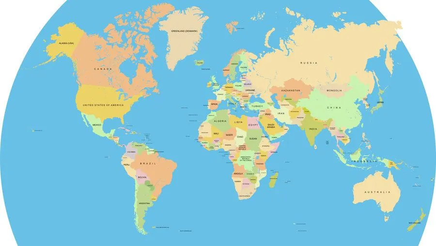 Imágenes de mapamundi con nombres | Imágenes