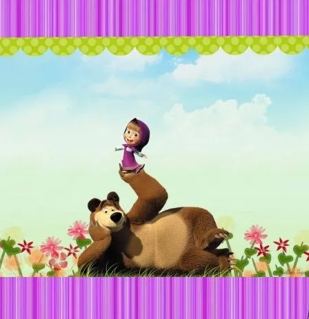 Imágenes, marcos, invitaciones, etiquetas de Masha y el Oso ... Imágenes, marcos, invitaciones, etiquetas de Masha y el Oso ...
