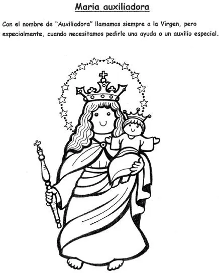 Imagenes de maria auxiliadora para colorear - Imagui Imagenes de maria auxiliadora para colorear - Imagui