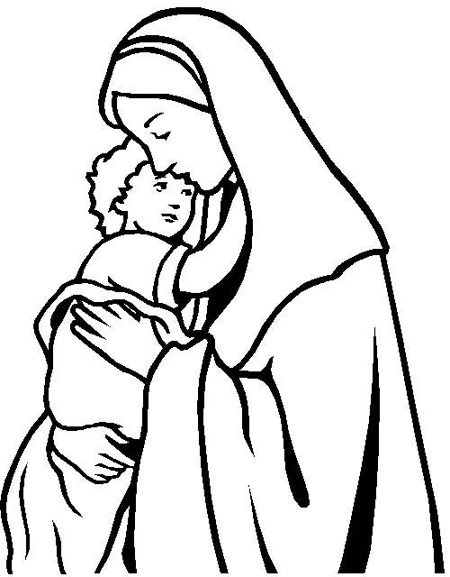 Imagenes de maria madre de jesus para colorear - Imagui