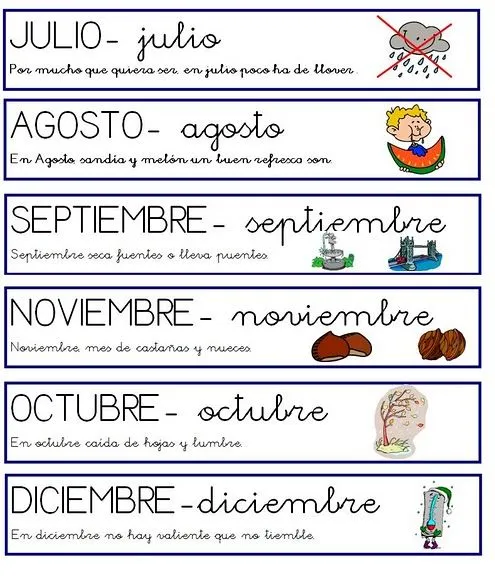 Imagenes de los meses del año con frases - Imagui