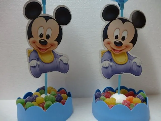 Imagenes de Mickey bebé centro de mesa - Imagui