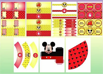 Kit imprimible Mickey Mouse gratis - Imagui Kit imprimible Mickey Mouse gratis - Imagui