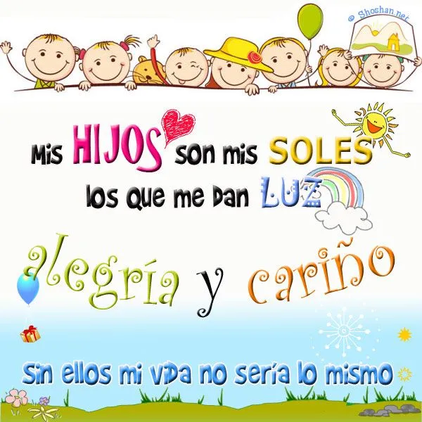 Imagenes para tu muro de Facebook: Mis hijos son mis soles Imagenes para tu muro de Facebook: Mis hijos son mis soles
