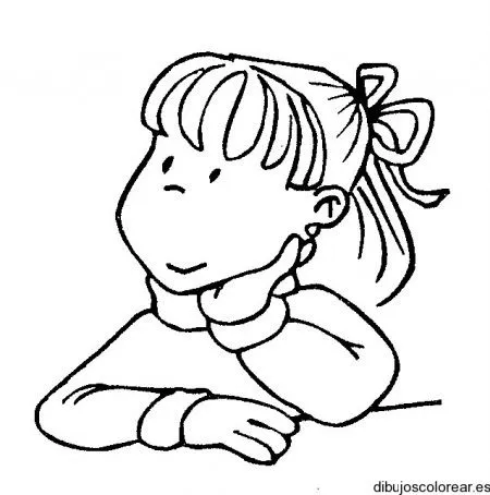 Imagenes de niños pensando para colorear - Imagui